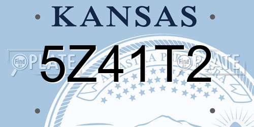 5Z41T2 Kansas License Plate