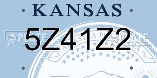 5Z41Z2 Kansas License Plate