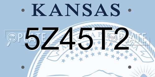 5Z45T2 Kansas License Plate