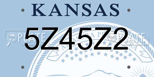 5Z45Z2 Kansas License Plate