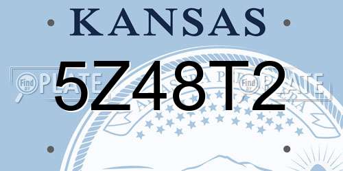 5Z48T2 Kansas License Plate