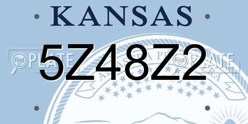 5Z48Z2 Kansas License Plate