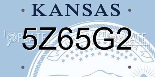 5Z65G2 Kansas License Plate