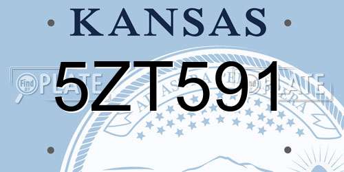 5ZT591 Kansas License Plate