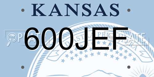 600JEF Kansas License Plate