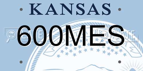 600MES Kansas License Plate