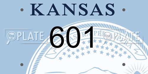 601 Kansas License Plate