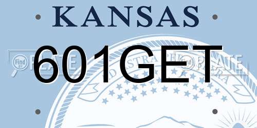601GET Kansas License Plate