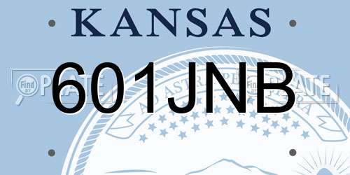 601JNB Kansas License Plate