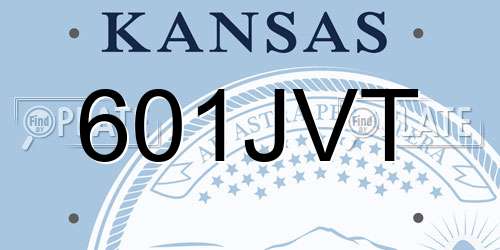 601JVT Kansas License Plate