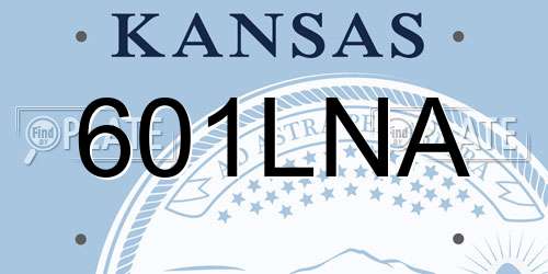 601LNA Kansas License Plate