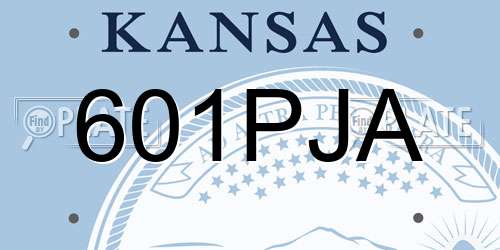 601PJA Kansas License Plate