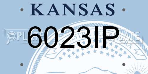 6023IP Kansas License Plate