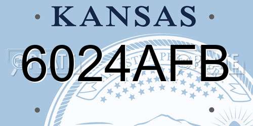 6024AFB Kansas License Plate