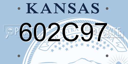 602C97 Kansas License Plate