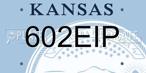 602EIP Kansas License Plate