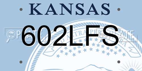 602LFS Kansas License Plate
