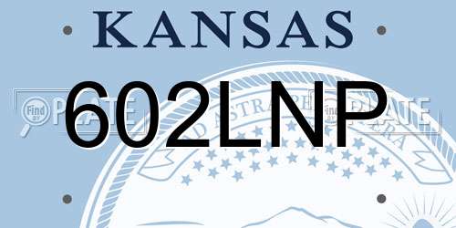 602LNP Kansas License Plate