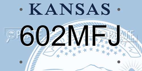 602MFJ Kansas License Plate