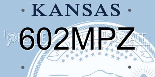 602MPZ Kansas License Plate