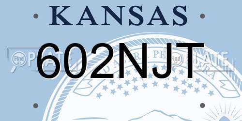 602NJT Kansas License Plate