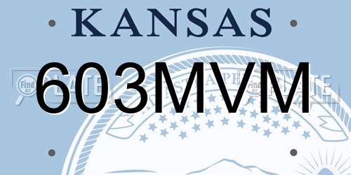 603MVM Kansas License Plate