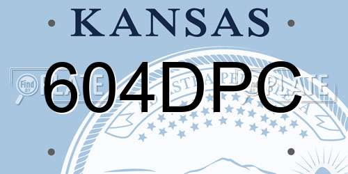 604DPC Kansas License Plate
