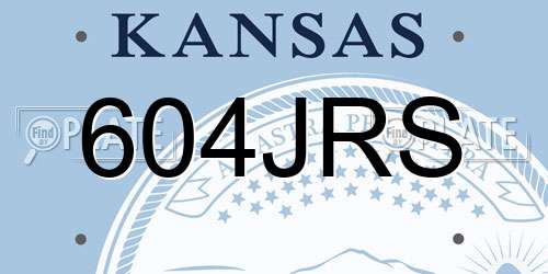 604JRS Kansas License Plate
