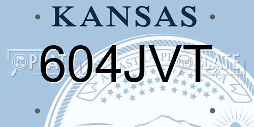 604JVT Kansas License Plate