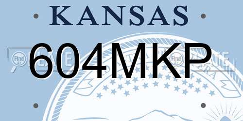 604MKP Kansas License Plate