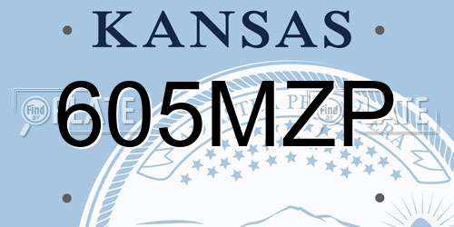 605MZP Kansas License Plate
