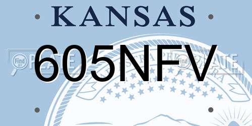 605NFV Kansas License Plate
