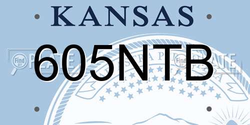 605NTB Kansas License Plate