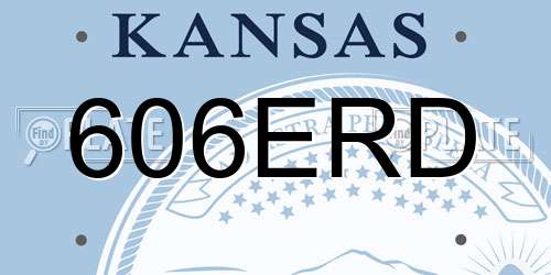 606ERD Kansas License Plate
