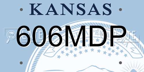606MDP Kansas License Plate