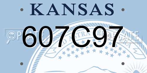 607C97 Kansas License Plate