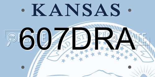607DRA Kansas License Plate