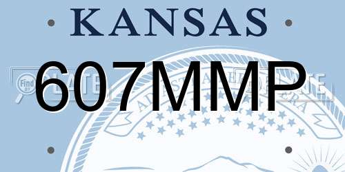 607MMP Kansas License Plate
