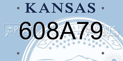 608A79 Kansas License Plate