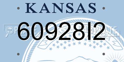 60928I2 Kansas License Plate