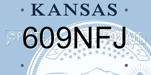 609NFJ Kansas License Plate