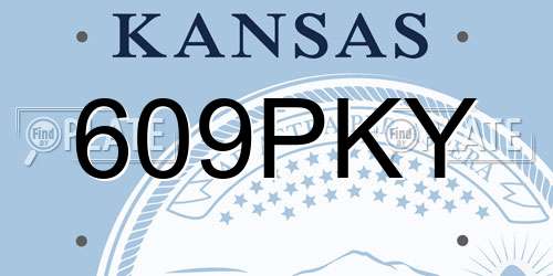 609PKY Kansas License Plate