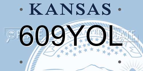 609YOL Kansas License Plate