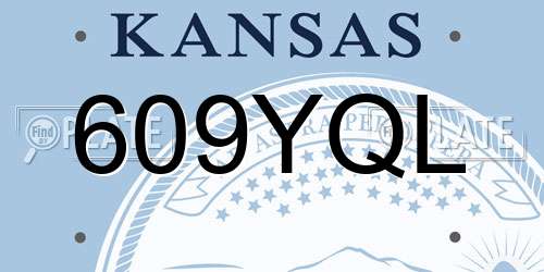 609YQL Kansas License Plate
