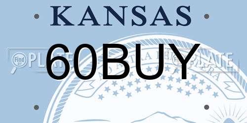 60BUY Kansas License Plate