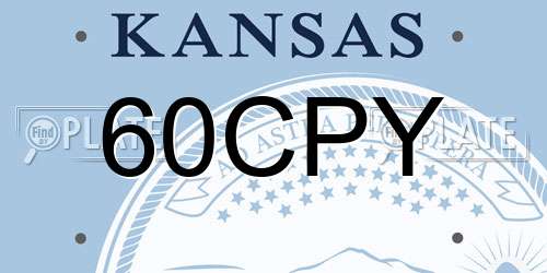 60CPY Kansas License Plate