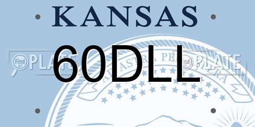 60DLL Kansas License Plate