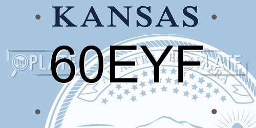 60EYF Kansas License Plate