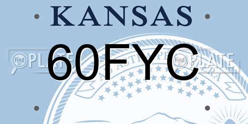 60FYC Kansas License Plate
