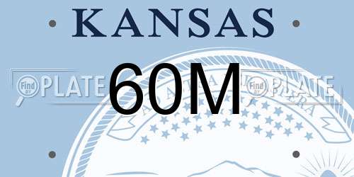 60M Kansas License Plate